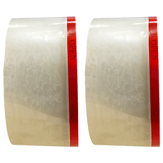CLEAN 克林 易撕環保封箱膠帶 4.8cm x 80m, 紅邊 + 透明色, 2捲