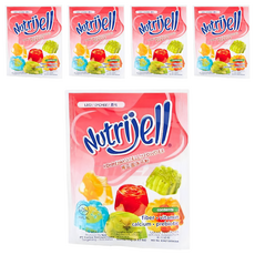 Nutrijell 荔枝蒟蒻果凍粉 - 含纖維、維生素、鈣、益生元, 15g, 5包