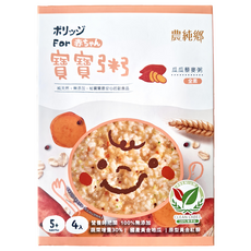 農純鄉 台灣公司貨 瓜瓜藜麥粥 5個月以上 4包, 600g, 1盒