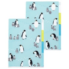 日本 MIDORI 3層資料夾 A5, 企鵝, 2個