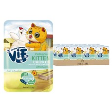 ViF 台灣公司貨 羊奶慕斯好鮮貓餐包, K2 雞肉慕斯佐山羊奶, 12包, 75g