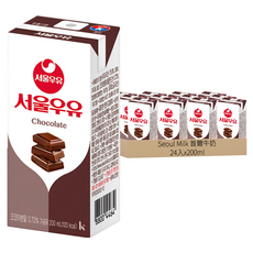 Seoul Milk 首爾牛奶 無菌巧克力牛奶 200ml (120kcal), 24入