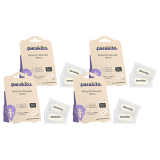 PARA'KITO 帕洛 天然精油防蚊片 補充片 Set 2入, 24小時防蚊, 每片長達15日, 4組, 3.2克