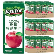 TREE TOP 樹頂 純蘋果汁, 200ml, 72入
