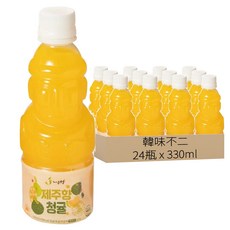 韓味不二 濟州島青橘果汁, 330ml, 24瓶