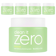 BANILA CO 芭妮蘭 ZERO零感肌瞬淨卸妝霜 茶樹控油 180ml, 5罐