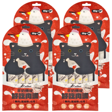 Catfeet 羊奶機能好吃肉泥, 60g, 雞肉 + 蔓越莓 + 化毛, 4袋