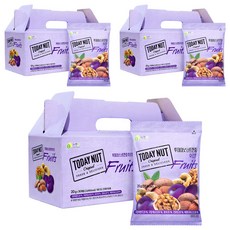 TODAY NUT 水果乾堅果隨身包禮盒 烤杏仁 烤腰果 核桃 葡萄乾 梅子乾 600克(20克 X 30包), 3盒