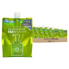熊野 泡沫洗手乳補充包, 1L, 10包