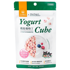 DOG CAT STAR 汪喵星球 犬貓適用 馬修嚴選 機能優格丁 營養雙莓, 6大乳酸菌 腸道健康, 含凍乾雞肉, 無糖 無香料 無防腐劑, 22g, 1包