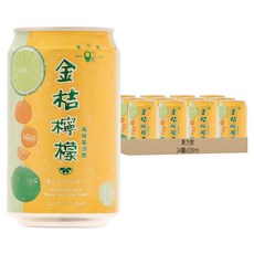 東方飲 金桔檸檬風味氣泡飲, 330ml, 24罐