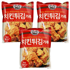 CJ BEKSUL 白雪 炸雞粉 適合製作酥脆炸雞 道地韓式風味, 1kg, 3包