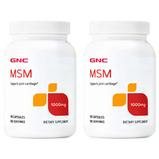GNC 健安喜 MSM1000 膠囊食品, 1g, 90顆, 2罐