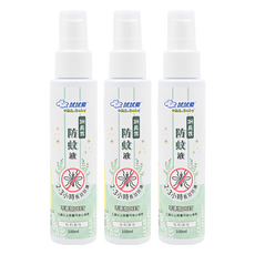 拭拭樂 防蚊液, 天然植物溫和配方, 2-3小時長效防蚊, 不添加DEET, 三歲以上孩童可安心使用, 100ml, 3瓶