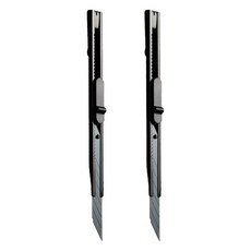 KaCO SLIC E司鋭 30度雕刻工藝美工刀, 2個, 黑色