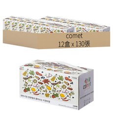 comet Kitchen 雙層抽取式廚房紙巾, 130張, 12盒