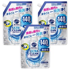 Kao 花王 Cucute 珂珂透 ULTRA CLEAN 洗碗機專用強效洗碗精補充包 770g, 3包