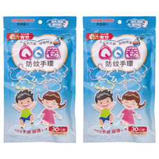 Echain Tech 熊掌超人 QQ圈防蚊手環 30條/Set，含天竺葵精油、甜橙精油、PMD，防水防汗，輕巧便攜，大人小孩都能使用, 2包