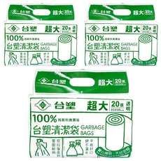 台塑 實心清潔袋 超大 98 x 85cm, 3包, 90L