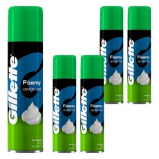 Gillette 吉列 刮鬍泡 檸檬萊姆, 50g, 5瓶