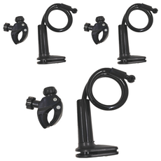 夾式吹風機架, PP 金屬材質, 底座長寬9x5cm, 全長26~57cm, 黑色, 3個