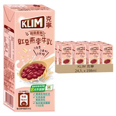KLIM 克寧 紅豆燕麥牛乳, 198ml, 24入