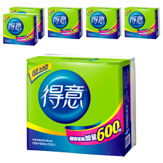 得意 抽取式衛生紙 150張, 12包, 6袋