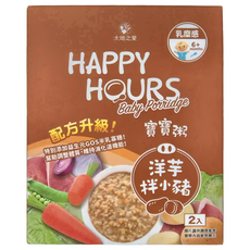 HAPPY HOURS 寶寶粥 洋芋拌小豬 Set, 6個月以上寶寶適用, 300g, 1盒