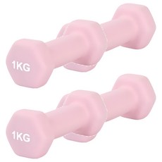 LIVESPO 防滑啞鈴, 4個, 1kg