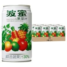 波蜜 果菜汁, 350ml, 24罐