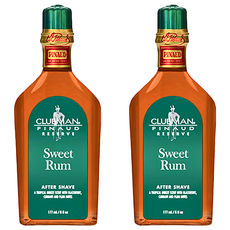 Clubman 甜蘭姆酒鬍後水 刮鬍後舒緩保濕 散發熱帶微風香氣 男士護膚必備, 177ml, 2瓶
