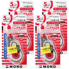Tombow蜻蜓牌 5mm 修正內帶, 4個, CT-CR-5