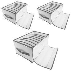 Reddot 紅點生活 防塵衣物分隔收納盒 升級加蓋款 8格, 3個, 白色/透明