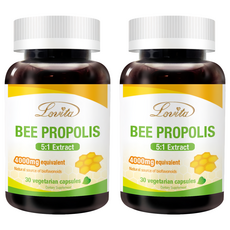 Lovita 蜂膠膠囊4000mg, 2瓶, 30顆-增強免疫力，全素配方