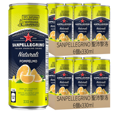 SANPELLEGRINO 聖沛黎洛 氣泡水果飲料 葡萄柚口味, 330ml, 12個