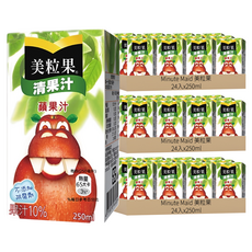 Minute Maid 美粒果 清果汁蘋果汁 250ml 鋁箔包, 72入