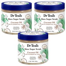 Dr Teal's 乳木果椰子精油糖磨砂膏, 538g, 3個