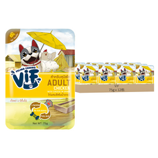 ViF 肉絲濃湯好鮮犬餐包 原廠公司貨, D2 雞肉乳酪濃湯, 75g, 12包