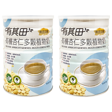 有其田 有機杏仁多穀植物奶, 無添加糖 優質植物蛋白來源, 750g, 1罐, 2罐