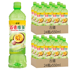 古道百香綠茶, 果汁含量低於10%, 熱帶風味, 550ml, 48瓶