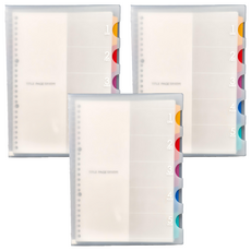 maruman 5CHART 26孔夾 B5, 透明, 3個