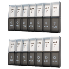 AHOYE 藥品收納盒 七日早晚款, 2個