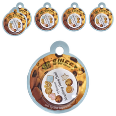 德德小品集 馬卡龍系列紙膠帶, 150入, 餅乾, 6個