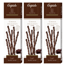Cupido 巧克力棒，比利時原裝進口，獨特醇厚綿細滋味, 75g, 3盒