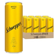 Schweppes 舒味思 通寧汽水, 百搭調酒 輕鬆在家享受品味調飲 含奎寧 氣泡口感 英國品牌 24罐, 330ml