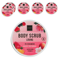 SCARLETT Whitening 美體磨砂膏 戀愛, 7X Ceramide 健康皮膚屏障, 250ml, 6罐