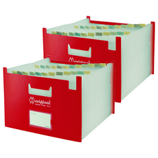 DaTaBanK 三田文具 A4站立式24層風琴夾 OT-A424 33.8 x 24.2 x 4cm, 紅色, 2個