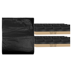 World Clean 黑色垃圾分類袋, 80L, 400入