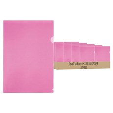 DaTaBanK 三田文具 A4 透明 L 型文件夾 E310 31*22cm 聚丙烯材質, 紅色, 10包