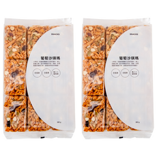 HOLA 和樂家居 黑糖沙琪瑪 葡萄堅果 30 x 4 x 18cm 9個, 360g, 2袋